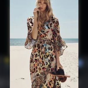 Anthropologie Zadie Leopard Maxi Dress